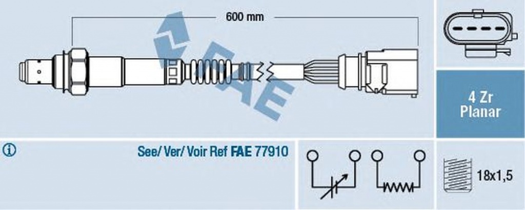 Sonda Lambda VW PASSAT Variant 3C5 FAE 77458