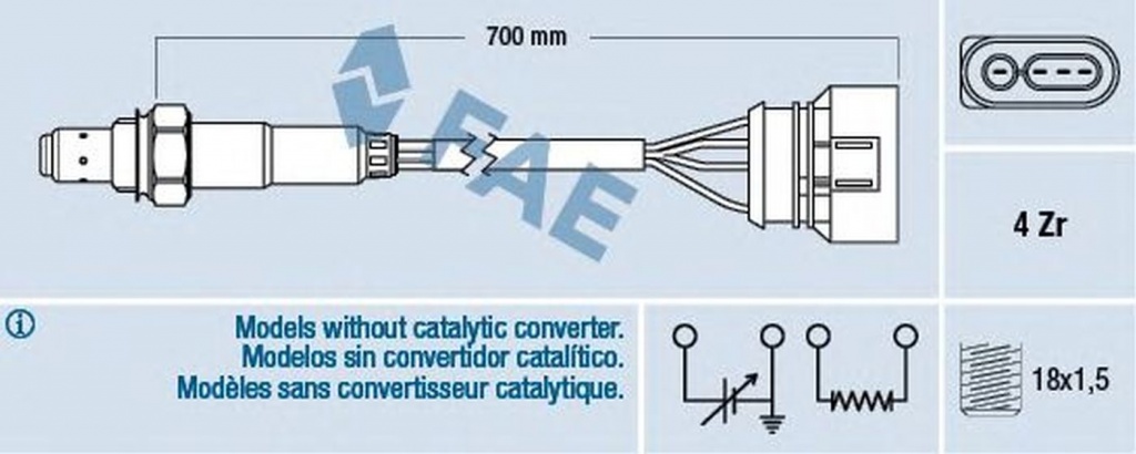 Sonda Lambda VW TRANSPORTER IV bus 70XB 70XC 7DB 7DW 7DK FAE 77135
