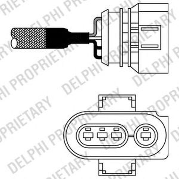 Sonda Lambda VW VENTO 1H2 DELPHI ES1097712B1