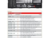 Sonic Combination set 1/4'', 74-pcs