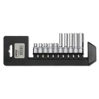 Sonic TX socket set 1/4'', TX on rail 10-pcs