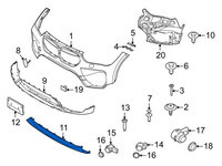 Spoiler / capac inferior bara fata BMW X1 (F48) 19-