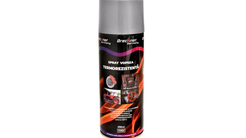Spray vopsea ARGINTIU rezistent termic pentru