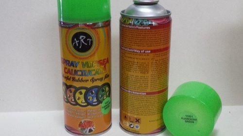 Spray vopsea cauciucata detasabila verde fluo