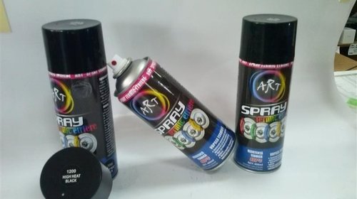 Spray Vopsea Negru Lucios Rezistent Termic ET