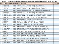 STAND METALIC 250 BECURI 12V PHILIPS CU TESTER 56202CD PHILIPS