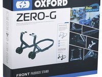 Stand Roata Moto Fata Oxford Zero-G Front Stand Otel Negru OX264