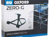Stand Roata Moto Spate Oxford Zero-G Single Sided Stand Otel Negru OX266