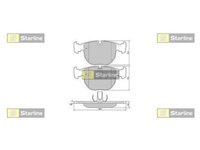 Starline set placute frana punte fata pt bmw 5(e39), x5(e53)