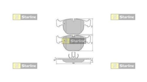 Starline set placute frana punte fata pt bmw 