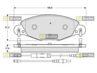 Starline set placute frana punte fata pt citroen c5 dupa 2001-