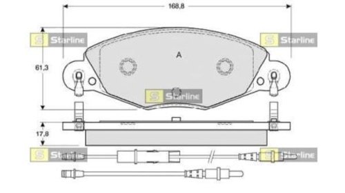 Starline set placute frana punte fata pt citr