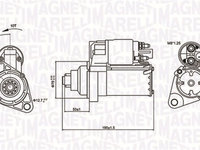 Starter (063721330010 MAGNETI MARELLI) AUDI,SEAT,SKODA,VW