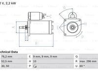 Starter (0986016340 BOSCH) VW