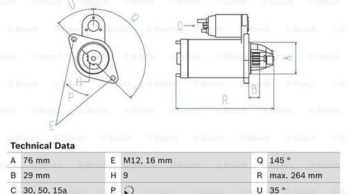 Starter (0986018060 BOSCH) AUDI