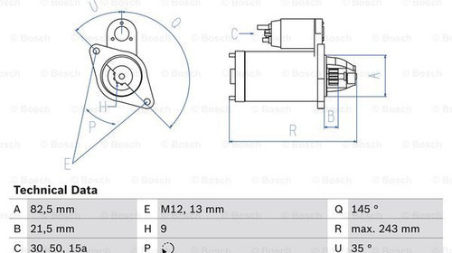 Starter (0986018190 BOSCH) AUDI,VW