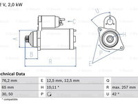 Starter (0986018390 BOSCH) AUDI,FORD,SEAT,SKODA,VW