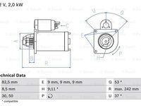 Starter (0986018450 BOSCH) FIAT