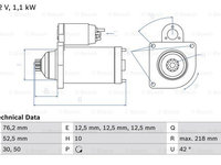 Starter (0986020240 BOSCH) AUDI,SEAT,SKODA,VW,VW (SVW)