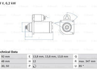 Starter (0986022980 BOSCH) MERCEDES-BENZ