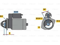 Starter (0986023900 BOSCH) MAZDA