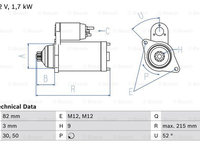 Starter (0986024250 BOSCH) AUDI,VW