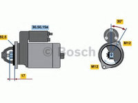 Starter AUDI A4 (8D2, B5) (1994 - 2001) BOSCH 0 986 016 330 piesa NOUA