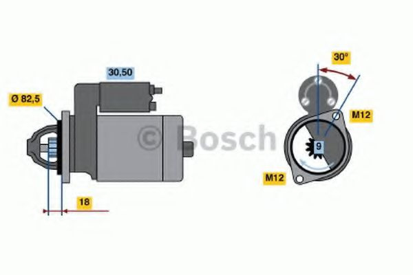 Starter AUDI A4 Cabriolet (8H7, B6, 8HE, B7) (2002 - 2009) BOSCH 0 986 016 240 piesa NOUA