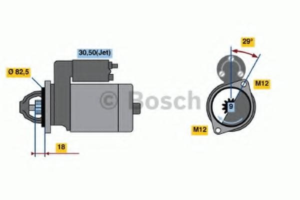 Starter AUDI A4 Cabriolet (8H7, B6, 8HE, B7), AUDI A6 limuzina (4F2, C6), AUDI A4 limuzina (8EC, B7) - BOSCH 0 986 021 610
