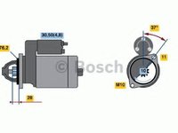 Starter AUDI A6 Allroad (4FH, C6) (2006 - 2011) BOSCH 0 986 022 450 piesa NOUA