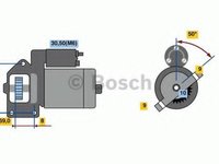 Starter BMW 5 limuzina (E60), BMW 5 Touring (E61), BMW X3 (E83) - BOSCH 0 001 115 068