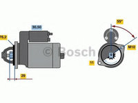 Starter BMW Seria 1 (E81) (2006 - 2012) BOSCH 0 986 022 010 piesa NOUA