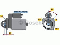 Starter BMW Seria 5 (E39) (1995 - 2003) BOSCH 0 986 022 581 piesa NOUA