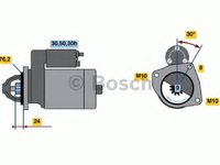 Starter BMW Seria 7 (E65, E66, E67) (2001 - 2009) BOSCH 0 986 017 110 piesa NOUA