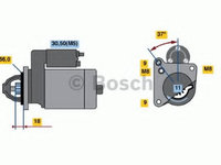 Starter CITROEN BERLINGO caroserie (M) (1996 - 2016) BOSCH 0 986 021 651 piesa NOUA