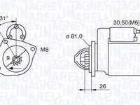 Starter Citroen RELAY bus (230P), FIAT DUCATO caroserie (230L), PEUGEOT BOXER bus (230P) - MAGNETI MARELLI 063522230130