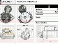 Starter FIAT PUNTO (188), FIAT DOBLO (119), FIAT DOBLO Cargo (223) - DELCO REMY DRS0063