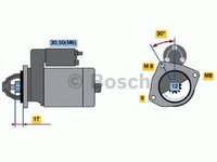 Starter FORD FIESTA V (JH, JD) (2001 - 2010) BOSCH 0 986 022 121 piesa NOUA