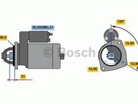 Starter IVECO EuroCargo, IVECO EuroFire - BOSCH 0 986 020 170