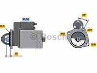 Starter IVECO MASSIF Station Wagon, IVECO MASSIF pick-up, IVECO MASSIF Single Cab - BOSCH 0 986 018 950