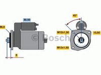 Starter MAZDA BONGO bus (SR1), MAZDA ETUDE V (BA), MAZDA TELSTAR IV (GE) - BOSCH 0 986 014 971