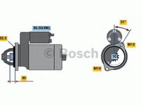 Starter MERCEDES-BENZ COUPE (C124), MERCEDES-BENZ limuzina (W124), MERCEDES-BENZ KOMBI Break (S124) - BOSCH 0 001 109 290