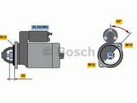 Starter MERCEDES-BENZ SLK (R171) (2004 - 2011) BOSCH 0 001 107 459