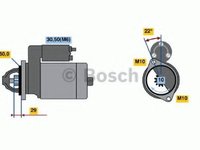 Starter MERCEDES CLS (C219) (2004 - 2011) BOSCH 0 986 021 320 piesa NOUA