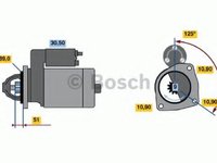 Starter MERCEDES VARIO bus (1996 - 2016) BOSCH 0 986 017 240 piesa NOUA