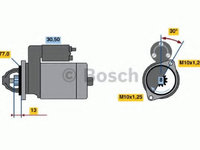 Starter MITSUBISHI GRANDIS (NA) (2003 - 2016) BOSCH 0 986 020 411 piesa NOUA