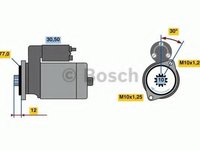 Starter MITSUBISHI SHOGUN II (V3_W, V2_W, V4_W), MITSUBISHI Canter, MITSUBISHI SHOGUN III autoturism de teren, deschis (V6_W, V7_W) - BOSCH 0 986 022