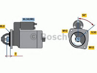 Starter NISSAN KUBISTAR (X76) (2003 - 2009) BOSCH 0 986 021 741