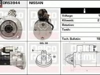 Starter NISSAN TERRANO (WD21), NISSAN MISTRAL II (R20), FORD MAVERICK (UDS, UNS) - DELCO REMY DRS3944
