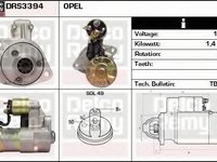 Starter OPEL COMBO (71_), OPEL CORSA A TR (91_, 92_, 96_, 97_), OPEL CORSA A hatchback (93_, 94_, 98_, 99_) - DELCO REMY DRS3394